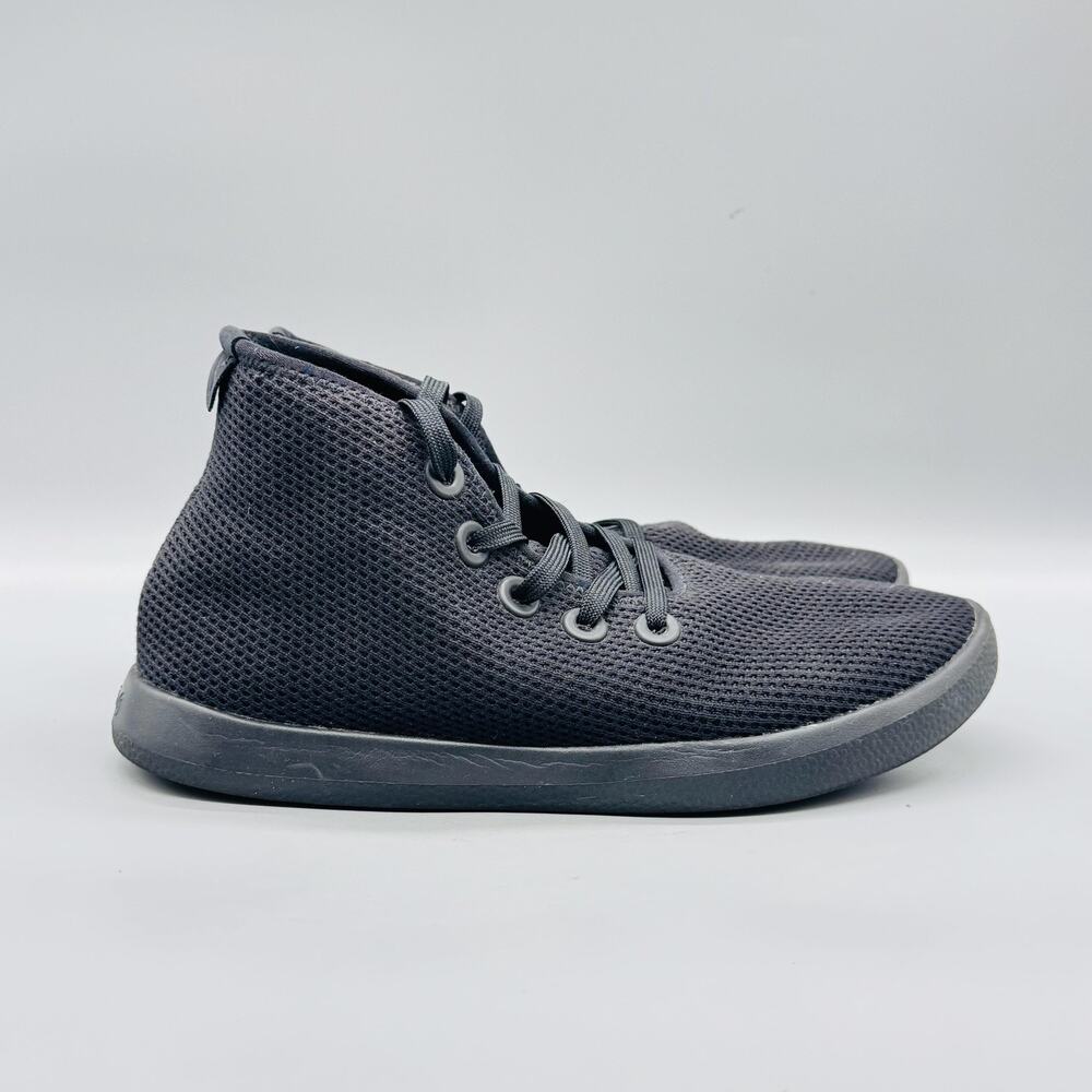 Allbirds Shoes‎ Mens 9 Black Mesh Tree Toppers High Top Casual Sneakers Comfort